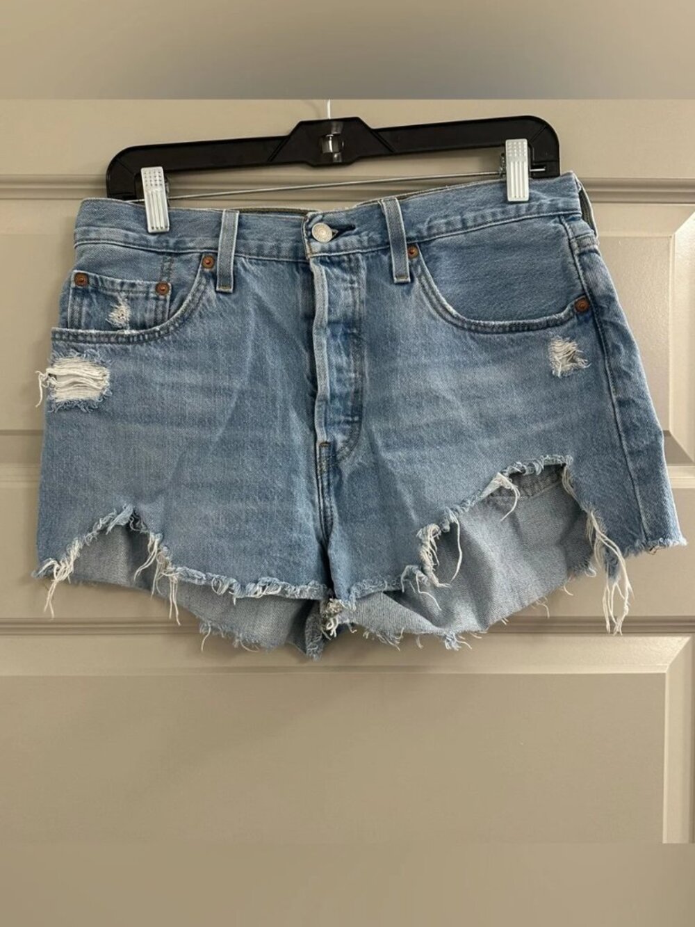 Levi’s 501 Distressed Denim Shorts